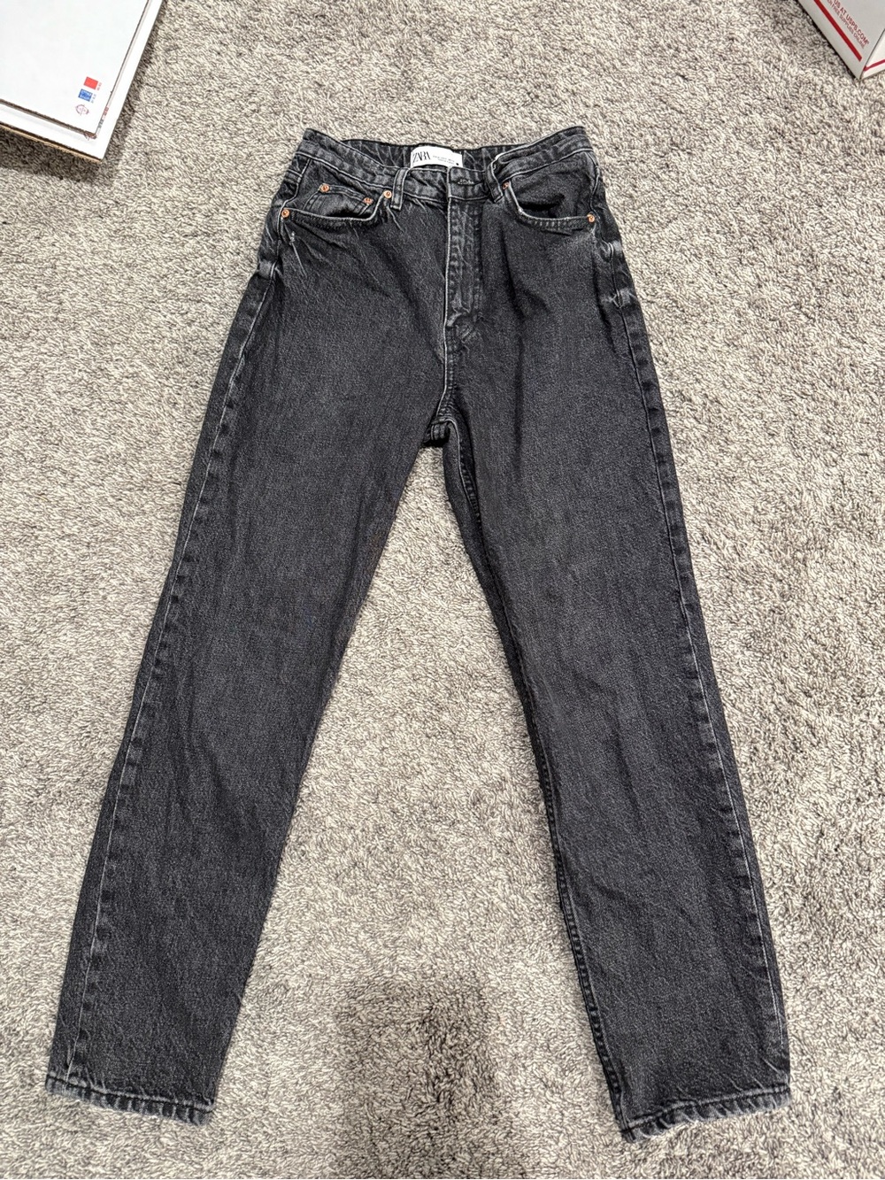 Zara Washed Black 90s Mom Jeans